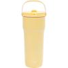 imageZak Designs Sutton Travel Tumbler for On the Go 30oz Stainless Steel with Vacuum Insulation Straw Spout Carry Handle for Cold Drinks Vanilla YellowVanilla 30oz