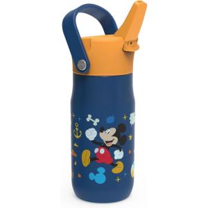 imageZak Designs Harmony Disney Kid Water Bottle for Travel or At Home 14oz Stainless Steel is LeakProof and Vacuum Insulated Minnie MouseMickey Mouse