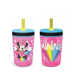 imageZak Designs Kelso Toddler Cups For Travel or At Home 15oz 2Pack Durable Plastic Sippy Cups With LeakProof Design is Perfect For Kids DinoRoar ZaksaurusDisney Minnie Mouse