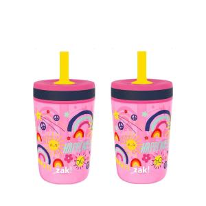 imageZak Designs Kelso Toddler Cups For Travel or At Home 15oz 2Pack Durable Plastic Sippy Cups With LeakProof Design is Perfect For Kids DinoRoar ZaksaurusStarpower