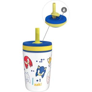 imageZak Designs Kelso Tumbler Toddler Cup For Travel or At Home 12oz Vacuum Insulated Stainless Steel Sippy Cup With LeakProof Design is Perfect For Kids Happy FruitModern Sonic