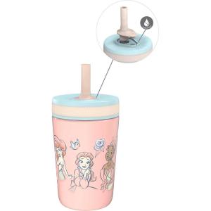 imageZak Designs Kelso Tumbler Toddler Cup For Travel or At Home 12oz Vacuum Insulated Stainless Steel Sippy Cup With LeakProof Design is Perfect For Kids Happy FruitPrincess