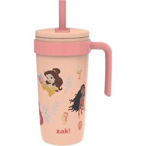 imageZak Designs Marvel Fairway Travel Tumbler for On the Go or At Home 18oz Stainless Steel with Vacuum Insulation Spillproof Silicone Straw and Carry Handle for Cold Drinks SpiderManPrincess