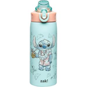 imageZak Designs Minecraft Sage Kids Water Bottle For School or Travel 19oz Stainless Steel Water Bottle With Straw Handle and LeakProof PopUp Spout Cover Steve Alex MobsStitch