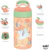 imageZak Designs 175 oz Riverside Bluey Kids Water Bottle with Straw and Built in Carrying Loop Made of Durable Plastic LeakProof Design for Travel 2PK SetUnicorn  Dino Camo