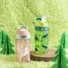 imageZak Designs 175 oz Riverside Bluey Kids Water Bottle with Straw and Built in Carrying Loop Made of Durable Plastic LeakProof Design for Travel 2PK SetUnicorn  Dino Camo