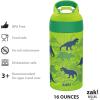 imageZak Designs 175 oz Riverside Bluey Kids Water Bottle with Straw and Built in Carrying Loop Made of Durable Plastic LeakProof Design for Travel 2PK SetUnicorn  Dino Camo