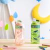 imageZak Designs 175 oz Riverside Bluey Kids Water Bottle with Straw and Built in Carrying Loop Made of Durable Plastic LeakProof Design for Travel 2PK SetUnicorn  Dino Camo