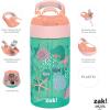 imageZak Designs 175 oz Riverside Bluey Kids Water Bottle with Straw and Built in Carrying Loop Made of Durable Plastic LeakProof Design for Travel 2PK SetUnicorn  Shells
