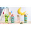 imageZak Designs 175 oz Riverside Bluey Kids Water Bottle with Straw and Built in Carrying Loop Made of Durable Plastic LeakProof Design for Travel 2PK SetUnicorn  Dino Camo