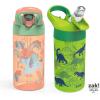 imageZak Designs 175 oz Riverside Bluey Kids Water Bottle with Straw and Built in Carrying Loop Made of Durable Plastic LeakProof Design for Travel 2PK SetUnicorn  Dino Camo
