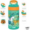 imageZak Designs 175 oz Riverside Bluey Kids Water Bottle with Straw and Built in Carrying Loop Made of Durable Plastic LeakProof Design for Travel 2PK SetDino Camo  Safari