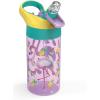 imageZak Designs 175 oz Riverside Bluey Kids Water Bottle with Straw and Built in Carrying Loop Made of Durable Plastic LeakProof Design for Travel 2PK SetCactusFlamingo Pineapple
