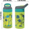 imageZak Designs 175 oz Riverside Bluey Kids Water Bottle with Straw and Built in Carrying Loop Made of Durable Plastic LeakProof Design for Travel 2PK SetMulticolor