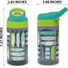 imageZak Designs 175 oz Riverside Bluey Kids Water Bottle with Straw and Built in Carrying Loop Made of Durable Plastic LeakProof Design for Travel 2PK SetMulticolor