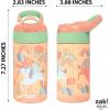 imageZak Designs 175 oz Riverside Bluey Kids Water Bottle with Straw and Built in Carrying Loop Made of Durable Plastic LeakProof Design for Travel 2PK SetUnicorn  Shells
