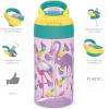 imageZak Designs 175 oz Riverside Bluey Kids Water Bottle with Straw and Built in Carrying Loop Made of Durable Plastic LeakProof Design for Travel 2PK SetCactusFlamingo Pineapple