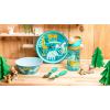 imageZak Designs 5Piece Dinnerware Set Disney Frozen 2  Durable Plastic ampamp Stainless Steel  Includes Water Bottle 8Inch Plate 6Inch Bowl Fork ampamp Spoon  Suitable for Kids Ages 3Safari