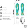 imageZak Designs 5Piece Dinnerware Set Disney Frozen 2  Durable Plastic ampamp Stainless Steel  Includes Water Bottle 8Inch Plate 6Inch Bowl Fork ampamp Spoon  Suitable for Kids Ages 3Safari