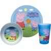 imageZak Designs 5Piece Dinnerware Set Disney Frozen 2  Durable Plastic ampamp Stainless Steel  Includes Water Bottle 8Inch Plate 6Inch Bowl Fork ampamp Spoon  Suitable for Kids Ages 3Peppa Pig