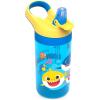 imageZak Designs Baby Shark Kids Water Bottle with Straw and Built in Carrying Loop Made of Durable Plastic LeakProof Design 16 oz BBSAT381Baby Shark