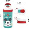 imageZak Designs Baby Shark Kids Water Bottle with Straw and Built in Carrying Loop Made of Durable Plastic LeakProof Design 16 oz BBSAT381Mickey Mouse
