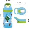 imageZak Designs Baby Shark Kids Water Bottle with Straw and Built in Carrying Loop Made of Durable Plastic LeakProof Design 16 oz BBSAT381Minecraft
