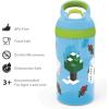 imageZak Designs Baby Shark Kids Water Bottle with Straw and Built in Carrying Loop Made of Durable Plastic LeakProof Design 16 oz BBSAT381Minecraft
