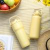 imageZak Designs Beacon Straw Lid Water Bottle for Travel or At Home 32oz Stainless Steel is LeakProof and Vacuum Insulated with Silicone Spout Cover Carry Handle Protective Base Vanilla YellowVanilla Yellow