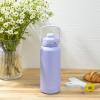 imageZak Designs Beacon Straw Lid Water Bottle for Travel or At Home 32oz Stainless Steel is LeakProof and Vacuum Insulated with Silicone Spout Cover Carry Handle Protective Base Vanilla YellowProvence Blue