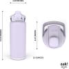 imageZak Designs Beacon Straw Lid Water Bottle for Travel or At Home 32oz Stainless Steel is LeakProof and Vacuum Insulated with Silicone Spout Cover Carry Handle Protective Base Icicle Mint GreenSmoky Lilac Purple