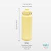 imageZak Designs Beacon Straw Lid Water Bottle for Travel or At Home 32oz Stainless Steel is LeakProof and Vacuum Insulated with Silicone Spout Cover Carry Handle Protective Base Vanilla YellowVanilla Yellow