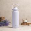 imageZak Designs Beacon Straw Lid Water Bottle for Travel or At Home 32oz Stainless Steel is LeakProof and Vacuum Insulated with Silicone Spout Cover Carry Handle Protective Base Icicle Mint GreenSmoky Lilac Purple