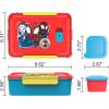 imageZak Designs Blippi Reusable Plastic Bento Box with LeakProof Seal Carrying Handle Microwave Steam Vent and Individual Containers for Kids Packed Lunch 3Piece SetSpidey And His Amazing Friends