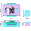 imageZak Designs Blippi Reusable Plastic Bento Box with LeakProof Seal Carrying Handle Microwave Steam Vent and Individual Containers for Kids Packed Lunch 3Piece SetAnna  Elsa