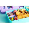 imageZak Designs Blippi Reusable Plastic Bento Box with LeakProof Seal Carrying Handle Microwave Steam Vent and Individual Containers for Kids Packed Lunch 3Piece SetAnna  Elsa