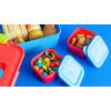 imageZak Designs Blippi Reusable Plastic Bento Box with LeakProof Seal Carrying Handle Microwave Steam Vent and Individual Containers for Kids Packed Lunch 3Piece SetSpidey And His Amazing Friends