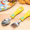 imageZak Designs Bluey Kid Flatware Fun Character Art on Both Utensils Non Slip Fork and Spoon Set is Perfect for Encouraging Picky Eaters to Finish Their Plates 2 pack 4 PCSBluey