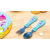 imageZak Designs Bluey Kid Flatware Fun Character Art on Both Utensils Non Slip Fork and Spoon Set is Perfect for Encouraging Picky Eaters to Finish Their Plates 2 pack 4 PCSBaby Shark