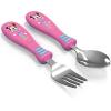 imageZak Designs Bluey Kid Flatware Fun Character Art on Both Utensils Non Slip Fork and Spoon Set is Perfect for Encouraging Picky Eaters to Finish Their Plates 2 pack 4 PCSMinnie Mouse