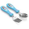 imageZak Designs Bluey Kid Flatware Fun Character Art on Both Utensils Non Slip Fork and Spoon Set is Perfect for Encouraging Picky Eaters to Finish Their Plates 2 pack 4 PCSFrozen 2 Anna and Elsa