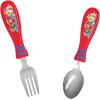 imageZak Designs Bluey Kid Flatware Fun Character Art on Both Utensils Non Slip Fork and Spoon Set is Perfect for Encouraging Picky Eaters to Finish Their Plates 2 pack 4 PCSPaw Patrol
