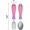 imageZak Designs Bluey Kid Flatware Fun Character Art on Both Utensils Non Slip Fork and Spoon Set is Perfect for Encouraging Picky Eaters to Finish Their Plates 2 pack 4 PCSMinnie Mouse