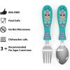 imageZak Designs Bluey Kid Flatware Fun Character Art on Both Utensils Non Slip Fork and Spoon Set is Perfect for Encouraging Picky Eaters to Finish Their Plates 2 pack 4 PCSLOL Surprise
