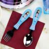 imageZak Designs Bluey Kid Flatware Fun Character Art on Both Utensils Non Slip Fork and Spoon Set is Perfect for Encouraging Picky Eaters to Finish Their Plates 2 pack 4 PCSFrozen 2 Anna and Elsa