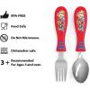 imageZak Designs Bluey Kid Flatware Fun Character Art on Both Utensils Non Slip Fork and Spoon Set is Perfect for Encouraging Picky Eaters to Finish Their Plates 2 pack 4 PCSPaw Patrol