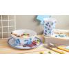 imageZak Designs Bluey Kids Dinnerware Set Includes Plate Bowl Tumbler Water Bottle and Utensil Tableware Made of Durable Material and Perfect for Kids 6 Piece Gift Set NonBPABlues Clues  5pcs