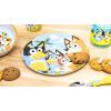 imageZak Designs Bluey Kids Dinnerware Set Includes Plate Bowl Tumbler Water Bottle and Utensil Tableware Made of Durable Material and Perfect for Kids 6 Piece Gift Set NonBPABluey  6pcs