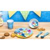 imageZak Designs Bluey Kids Dinnerware Set Includes Plate Bowl Tumbler Water Bottle and Utensil Tableware Made of Durable Material and Perfect for Kids 6 Piece Gift Set NonBPABaby Shark  6pcs