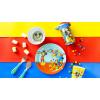 imageZak Designs Bluey Kids Dinnerware Set Includes Plate Bowl Tumbler Water Bottle and Utensil Tableware Made of Durable Material and Perfect for Kids 6 Piece Gift Set NonBPAMickey Mouse Rainbow  6pcs